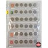 Image 2 : Canada King George Five Cent Coin & Stamp Collection (82 Coins + 14 Stamps) (Intermittent Coins 1937