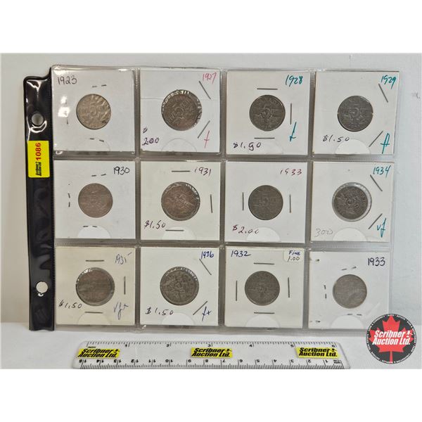 Canada Five Cent (12) : 1923; 1927; 1928; 1929; 1930; 1931; 1933; 1934; 1935; 1936; 1932; 1933