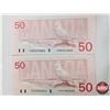 Image 10 : Canada Bills "Bird Series" (9): - $5 Bill : Bonin/Thiessen #GPK3373565 - $10 Bill : Knight/Thiessen 