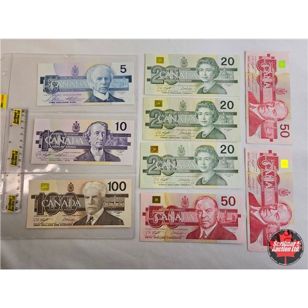 Canada Bills "Bird Series" (9): - $5 Bill : Bonin/Thiessen #GPK3373565 - $10 Bill : Knight/Thiessen 