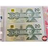 Image 3 : Canada Bills "Bird Series" (9): - $5 Bill : Bonin/Thiessen #GPK3373565 - $10 Bill : Knight/Thiessen 