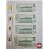 Image 4 : Canada $1 Bills 1973 (4) :  - Crow/Bouey #ECH9327228 - Crow/Bouey #ECN5036670 - Crow/Bouey #ECL14886
