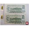 Image 6 : Canada $1 Bills 1973 (4) :  - Crow/Bouey #ECH9327228 - Crow/Bouey #ECN5036670 - Crow/Bouey #ECL14886