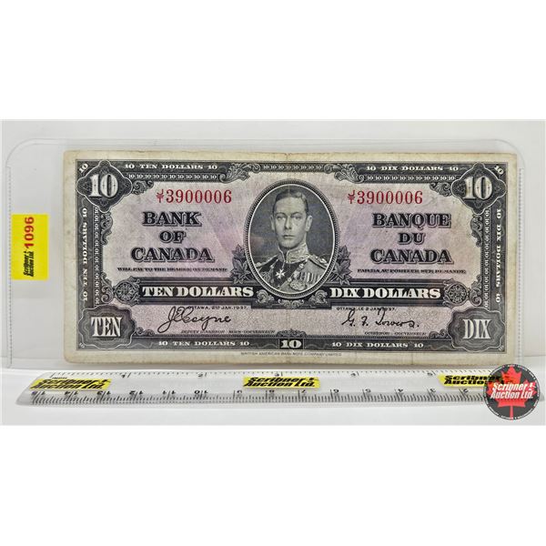 Bank of Canada $10 Bill 1937 : Coyne/Towers #JT3900006