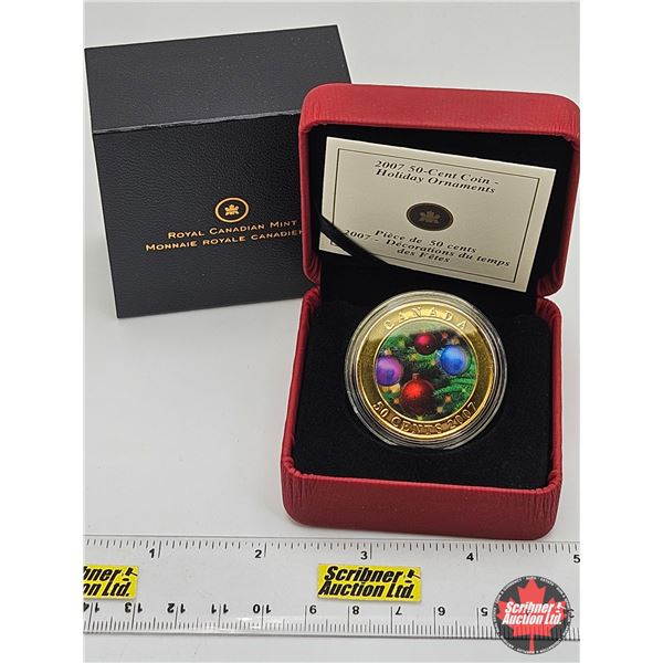 RCM Canada 2007 : 50-Cent Coin : Holiday Ornaments (COA #13735)