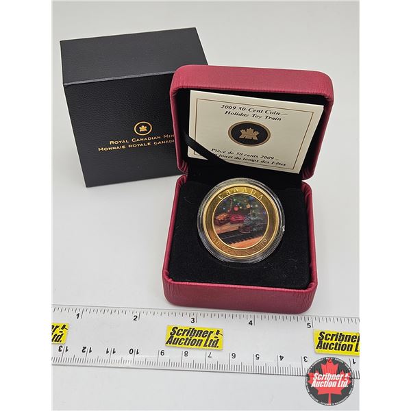 RCM Canada 2009 : 50-Cent Coin : Holiday Toy Train (COA)