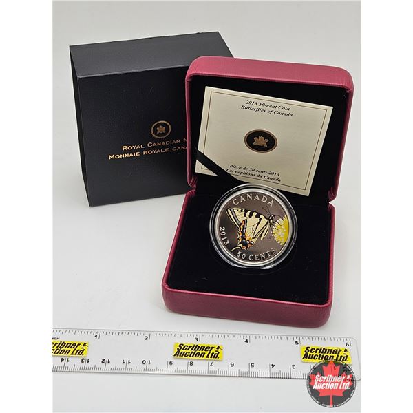 RCM Canada 2013 : 50-Cent Coin : Butterflies of Canada (COA #19727)