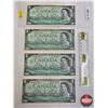 Image 1 : Canada $1 Bills 1967 (4) :  - Beattie/Rasminsky #IP4967590 - Beattie/Rasminsky #IP9816529 - Beattie/