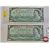 Image 2 : Canada $1 Bills 1967 (4) :  - Beattie/Rasminsky #IP4967590 - Beattie/Rasminsky #IP9816529 - Beattie/