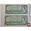 Image 3 : Canada $1 Bills 1967 (4) :  - Beattie/Rasminsky #IP4967590 - Beattie/Rasminsky #IP9816529 - Beattie/