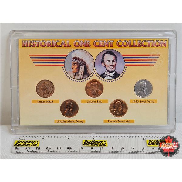 USA Historical One Cent Collection : 5-Coin Set