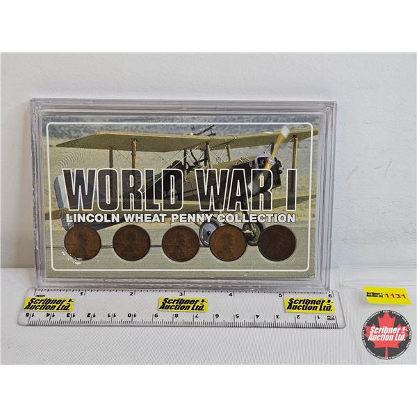 USA World War 1 : Lincoln Wheat Penny Collection (COA Attached)