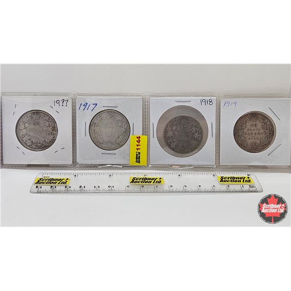 Canada Fifty Cent (4) : 19?? ; 1917; 1918; 1919