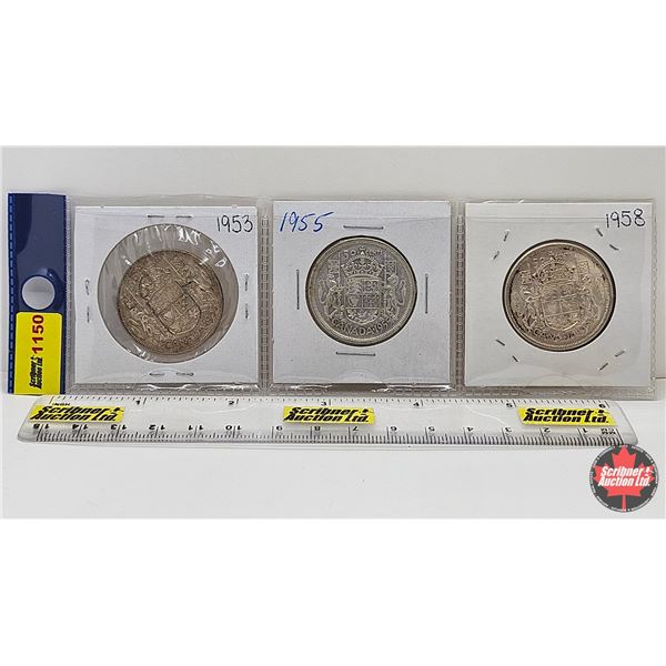 Canada Fifty Cent (3) : 1953; 1955; 1958