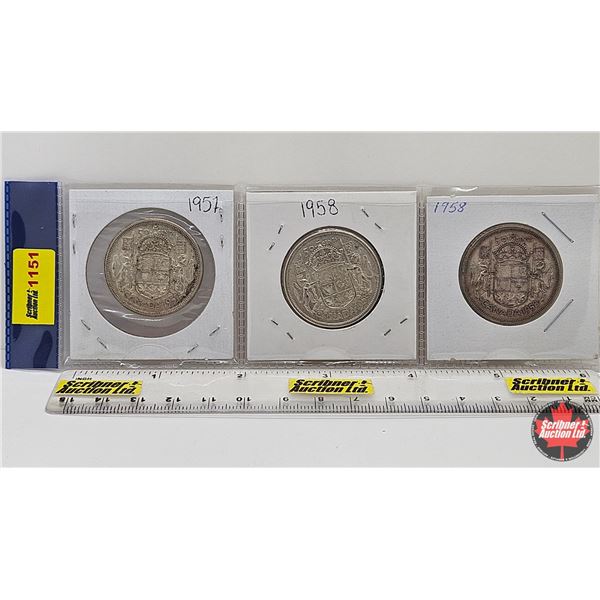 Canada Fifty Cent (3) : 1957; 1958; 1958