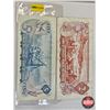 Image 2 : Canada Bills (2) - 1974 $2 Bill : Crow/Bouey #ARA0032566 - 1972 $5 Bill : Bouey/Rasminsky #CF7339493