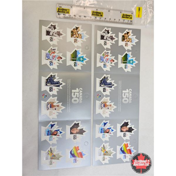 Canada 150 Postage Stamps (2 Unused Booklets / Permanent Stamps) (10 Stamps Per Booklet)