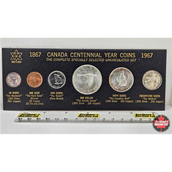 Canada Centennial Year Coins 1867-1967 Six-Coin Uncirculated Set