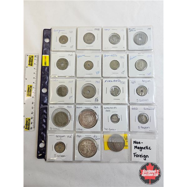 Foreign Coins (19) : Incl. Italy; Germany; Finland; Haiti; Netherlands; Switzerland; Mexico; etc 180