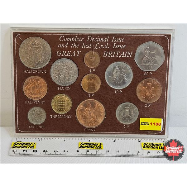 Great Britain : Complete Decimal Issue & the Last L.S.D. Issue (12-Coin Set)
