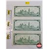 Image 2 : Canada $1 Bills 1967 (3) : HP Prefix - Beattie/Rasminsky #HP4525061 - Beattie/Rasminsky #HP2897750 -