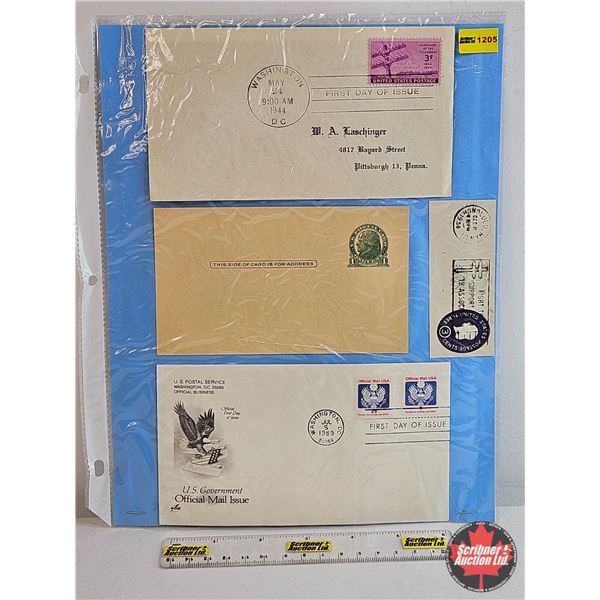 USA Postage/Envelopes/Card : 1944; 1958; 1989 (See Photos)