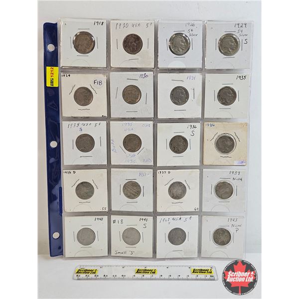 USA Nickels (20): 1918; 1920; 1926; 1929; 1929; 1930; 1934; 1935; 1935; 1935; 1936S; 1936; 1936D; 19