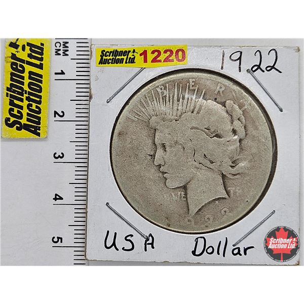 USA Peace Dollar : 1922