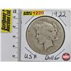 Image 1 : USA Peace Dollar : 1922