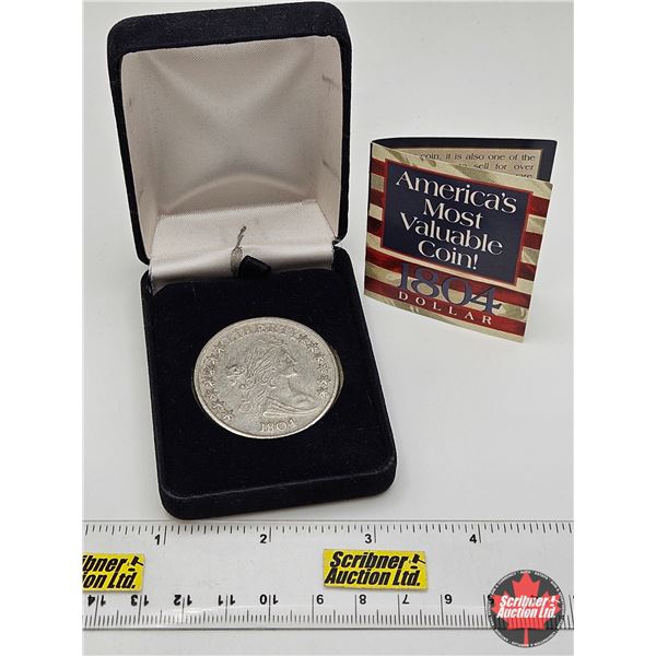 USA : 1804 Liberty Dollar Coin Commemorative Copy with Display Case