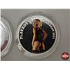 Image 6 : Playboy Limited Edition Silver Medallions (2) :  January 2002 & February 2002  (NO COA) (.999) (GST 