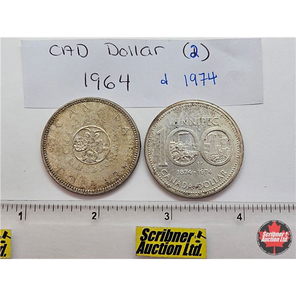 Canada Dollar (2): 1964 ; 1974