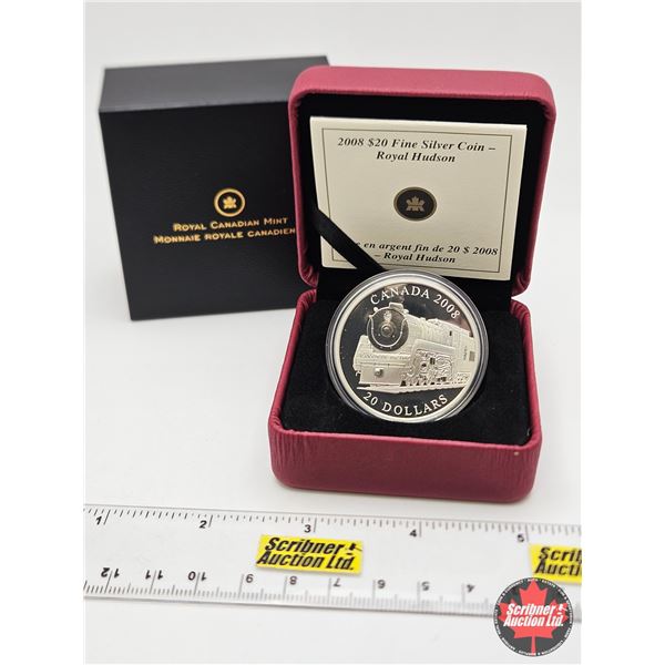 RCM Canada 2008 $20 Silver Coin : Royal Hudson (COA #2627 : 99.99%) (GST Exempt)