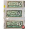 Image 2 : Canada Bills 1954 (6) : - $1 : Bouey/Rasminsky #RF0806514 - $1 : Beattie/Rasminsky #TN9722909 - $1 :