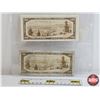 Image 4 : Canada $100 Bills 1954 (2): - Lawson/Bouey #CJ1485584 - Beattie/Coyne #AJ3210916