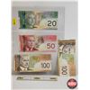 Image 1 : Canada Bills (4) : - 2004 $20 : Jenkins/Dodge #AYT8105021 - 2004 $50 : Jenkins/Dodge #AHA6603979 - 2
