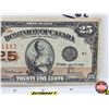 Image 3 : Dominion of Canada Twenty Five Cent "Shinplaster" 1923 : McCavour/Saunders #181443