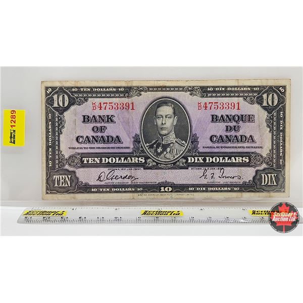 Bank of Canada $10 Bill 1937 : Gordon/Towers #KD4753391