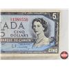 Image 3 : Canada $5 Bill 1954 : Bouey/Rasminsky #VX1389556