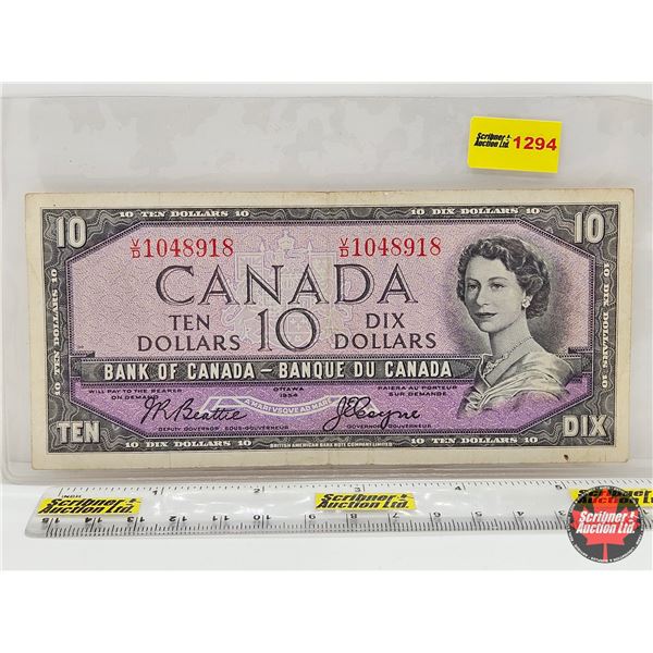 Canada $10 Bill 1954 : Beattie/Coyne #VD1048918