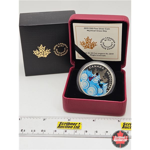 RCM Canada 2019 : $20 Fine Silver Coin : Mystical Snow Day (COA #0079) (99.99%) (GST Exempt)