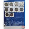Image 10 : BINDER LOT - BULK BUY : Canada Dollars (64 Coins) (Blue Binder) (Variety Intermittent : 1960's ; 197