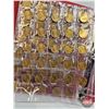 Image 10 : BINDER LOT - BULK BUY : Canada Loonie Dollars (100 Coins) (Red Binder) (Variety Intermittent : 1990'