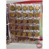 Image 3 : BINDER LOT - BULK BUY : Canada Loonie Dollars (100 Coins) (Red Binder) (Variety Intermittent : 1990'