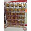 Image 5 : BINDER LOT - BULK BUY : Canada Loonie Dollars (100 Coins) (Red Binder) (Variety Intermittent : 1990'