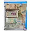 Image 35 : BINDER LOT - BULK BUY : FOREIGN BILLS/NOTES - VARIETY (90+) (Blue Binder) (See Handwritten List in P