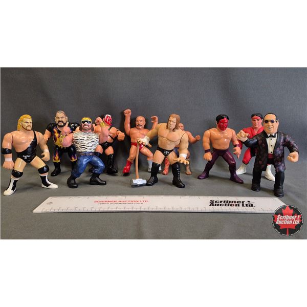 Vintage Wrestling Figures (11) : Includes - Macho Man Randy Savage - Ricky Steamboat - The Iron Shei