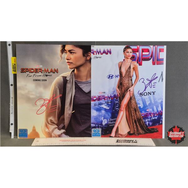 Autographed 8x10 Photos (2) : Spiderman - Zendaya (Certified : GCG)