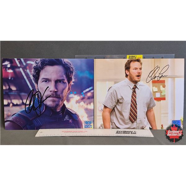 Autographed 8x10 Photos (2) : Chris Pratt (Certified : GCG)