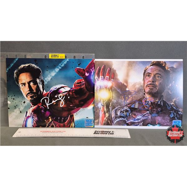 Autographed 8x10 Photos (2) : Robert Downey Jr. - Iron Man (Certified : GCG)